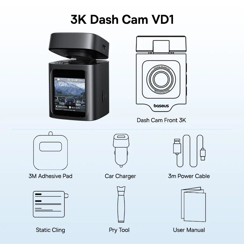 Dashcam 3K mit Superkondensator und GPS Galileo — ConnectDrive D4 Premium