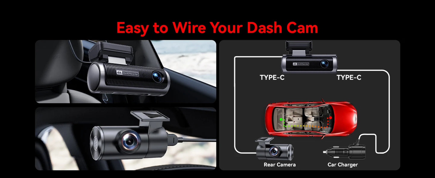 Dashcam 4K + 4K Dual — Vorne und Hinten in Ultra HD — ConnectDrive D4 Max