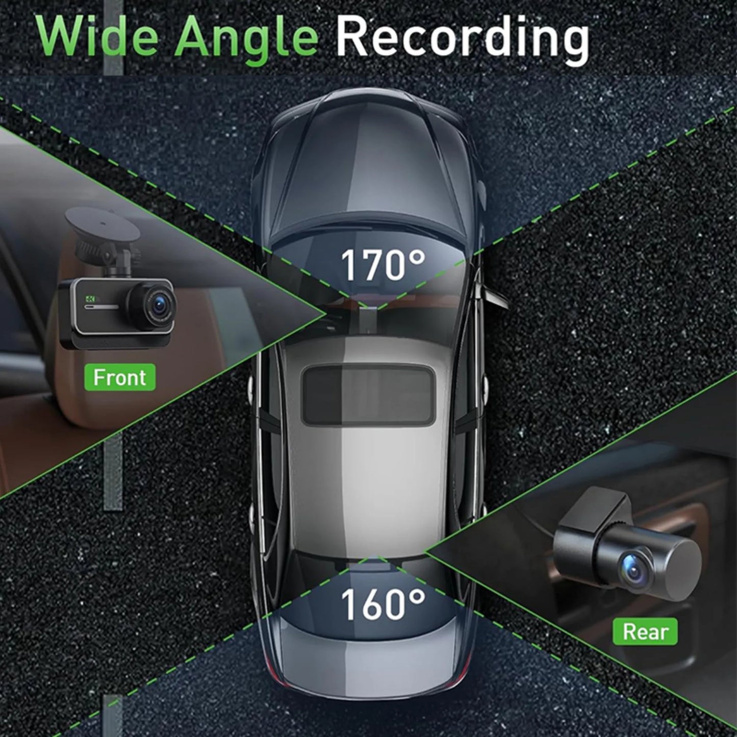 Dashcam 4K Vorne Hinten mit GPS und Parküberwachung — ConnectDrive D4