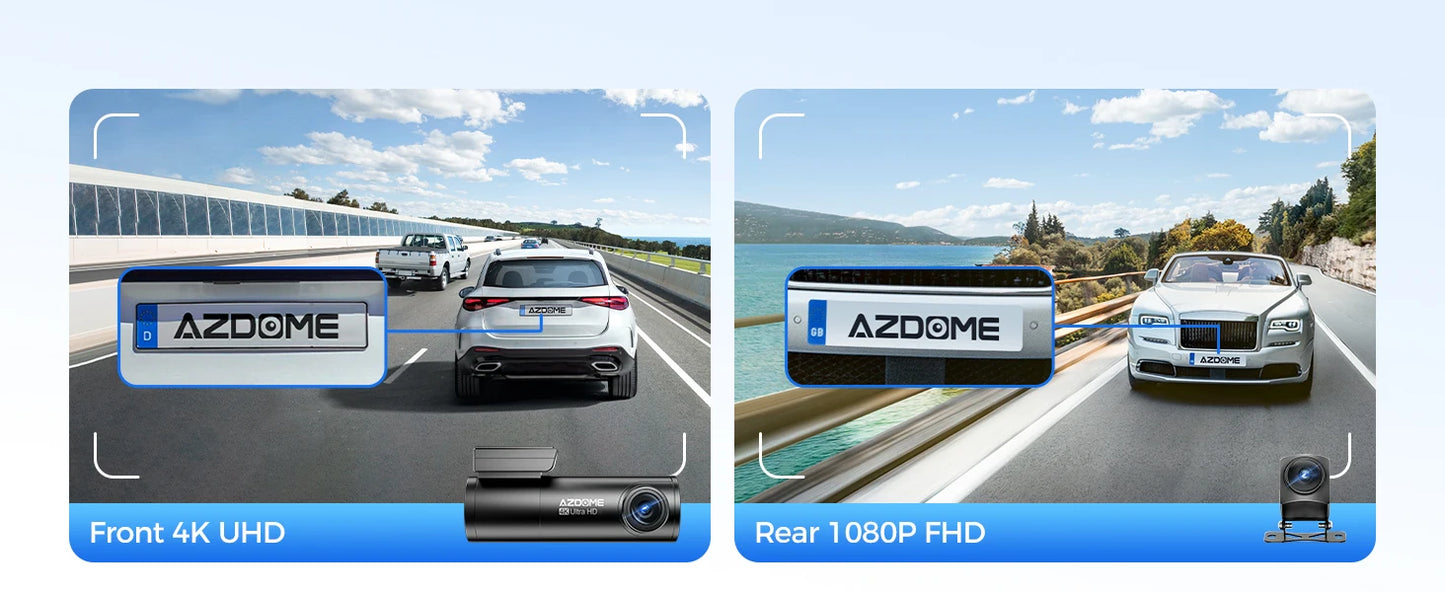 Dashcam 4K WiFi GPS ohne Bildschirm — ConnectDrive D4 Compact