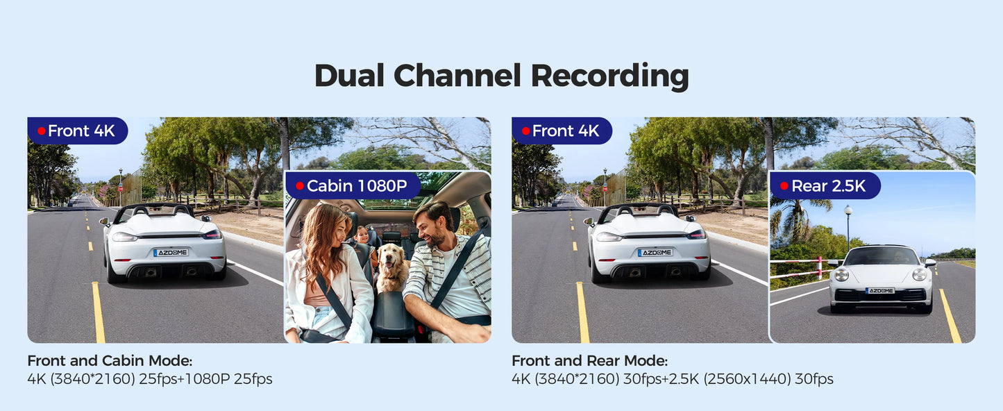 Dashcam 4K + 2K Dual mit GPS und bis zu 256 GB Speicher — ConnectDrive M550