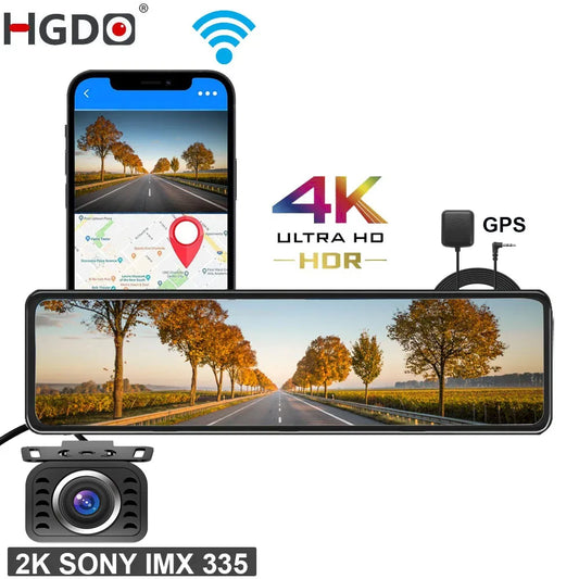 ConnectDrive Spiegel Dashcam 4K vorne + 2K hinten — GPS, WLAN, Hardwire-Option