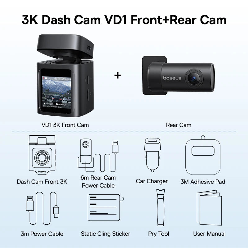 Dashcam 3K mit Superkondensator und GPS Galileo — ConnectDrive D4 Premium