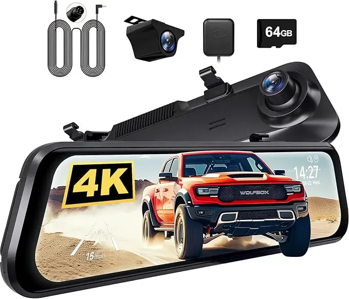 ConnectDrive Spiegel Dashcam 4K mit ADAS und BSD — 12 Zoll, 5,8-GHz-WLAN, GPS