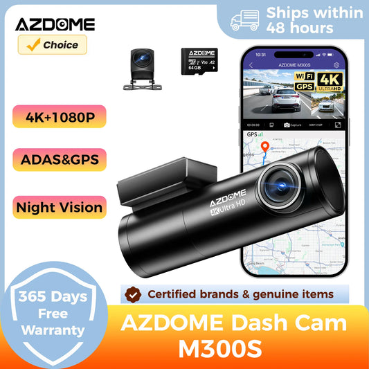 Dashcam 4K WiFi GPS ohne Bildschirm — ConnectDrive D4 Compact