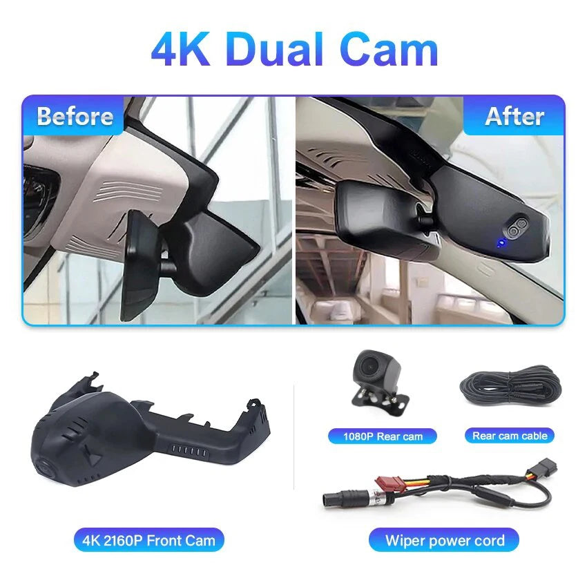 ConnectDrive Einbau-Dashcam BMW X4/X5/G-Serie — 4K, 2K, 1K, Dual Plug & Play