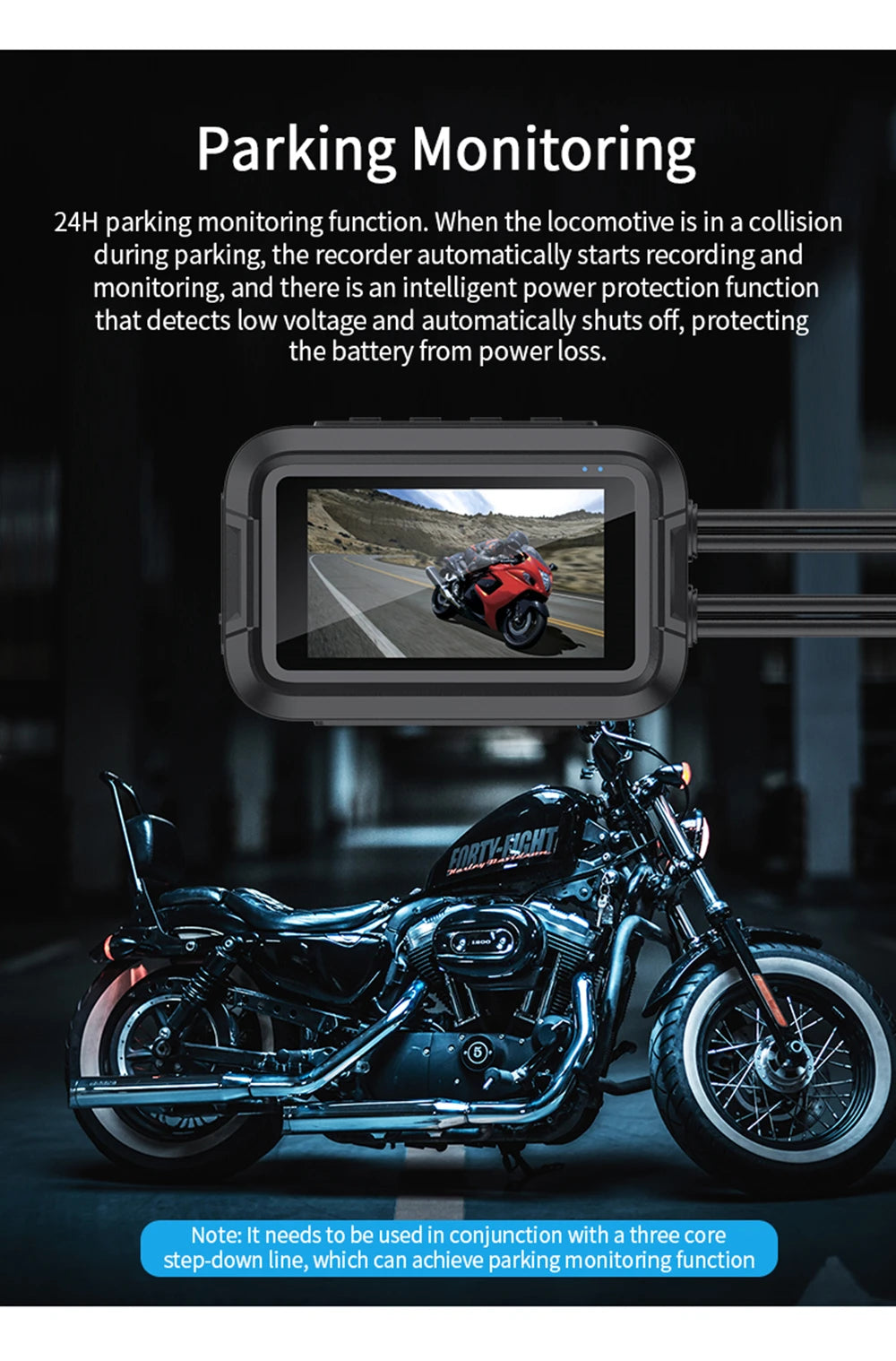 ConnectDrive Motorrad Dashcam Dual 1080P — WiFi, optional GPS, wasserdicht