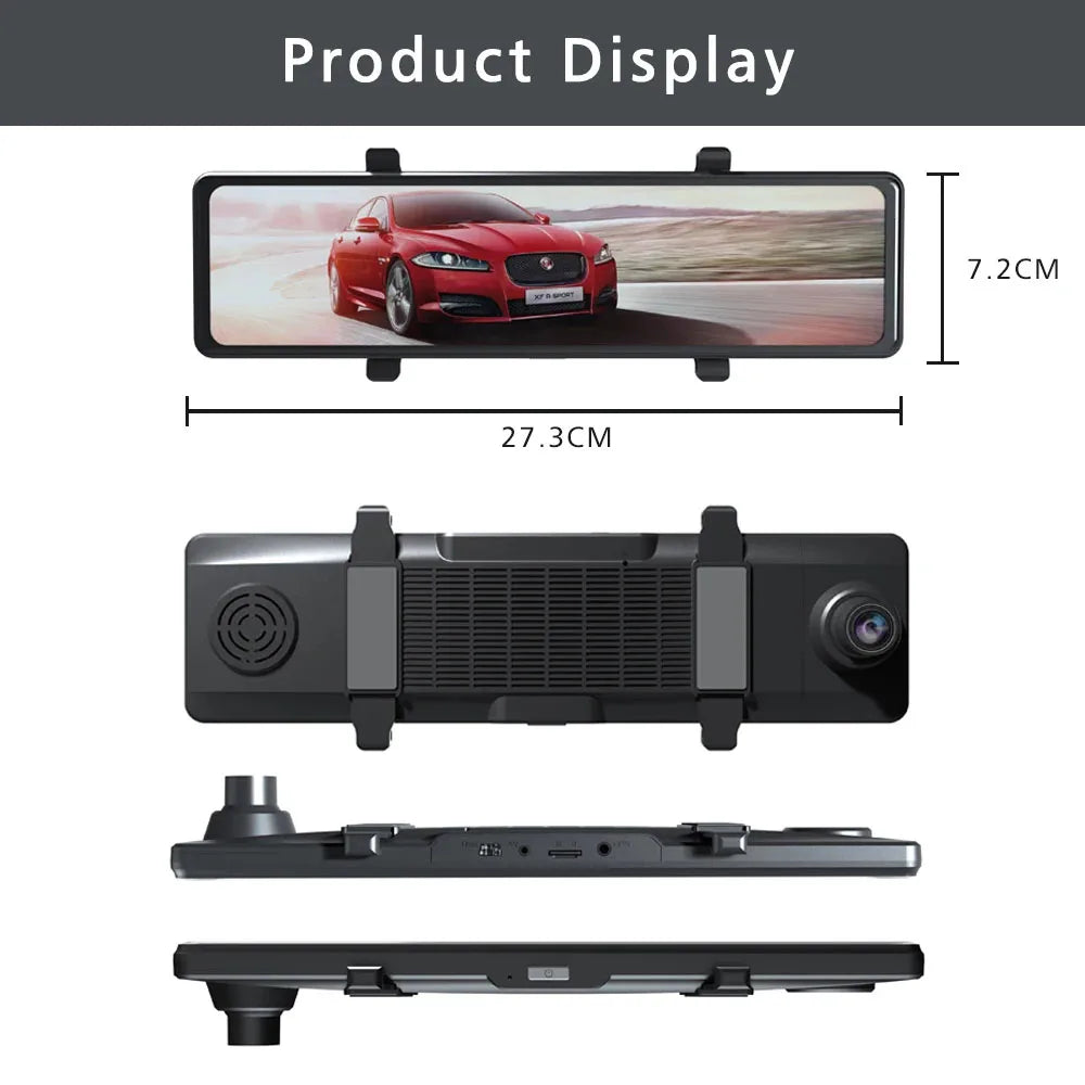 ConnectDrive Spiegel Dashcam 4K — 11,26 Zoll, Dual-Kamera, GPS und WLAN