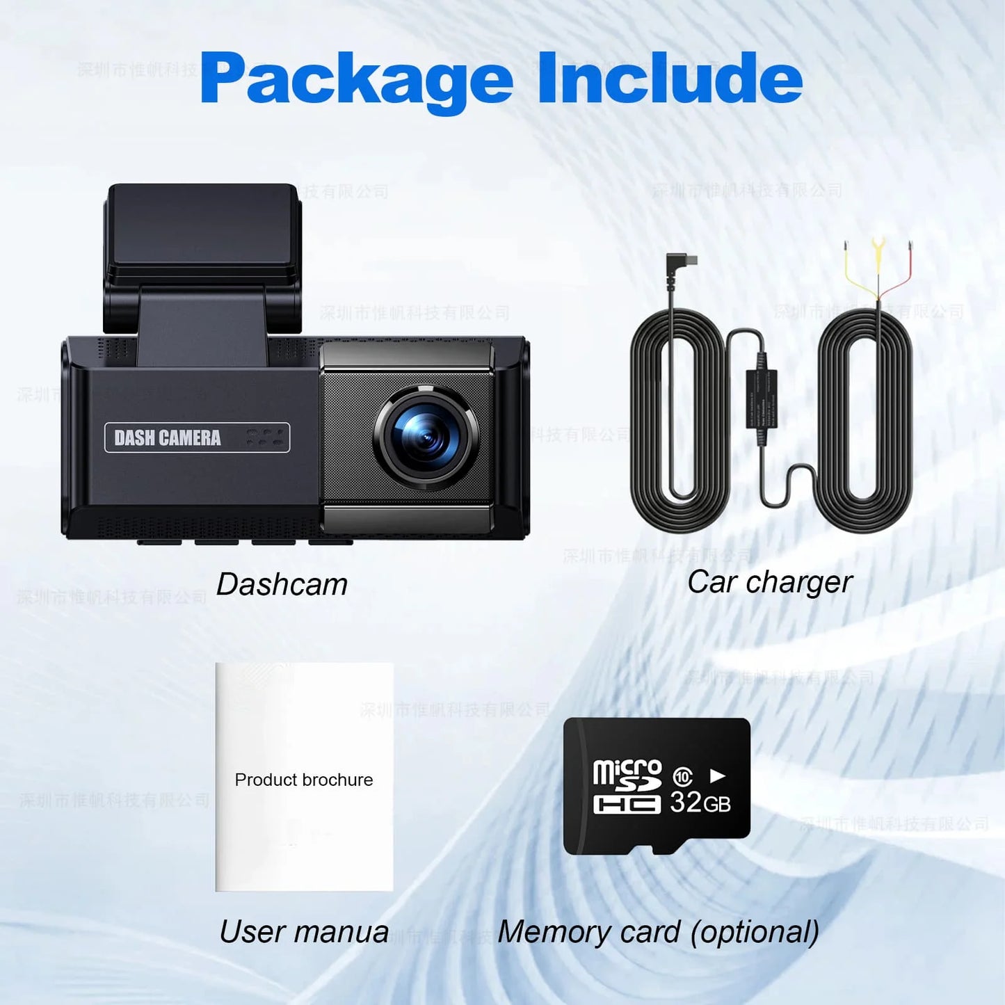 Dashcam 4K + 2K mit ADAS und GPS — ConnectDrive D4 Pro