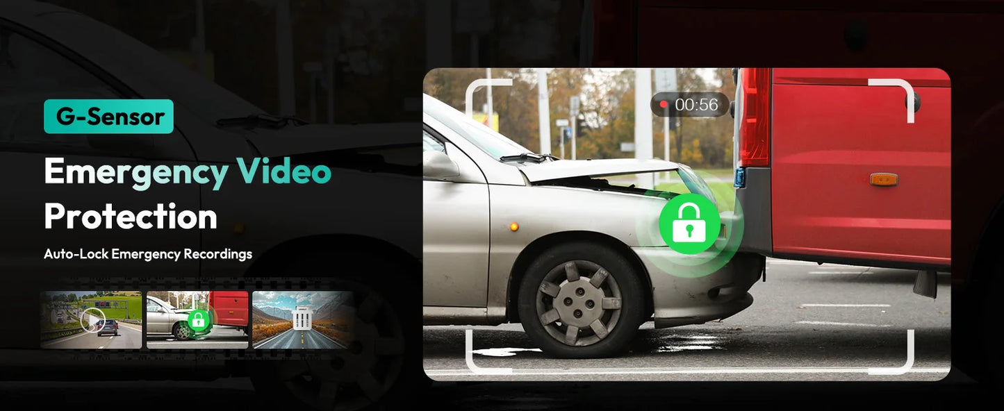 ConnectDrive 360°-Dashcam 4K 4-Kanal mit GPS — Front, Heck, Links und Rechts