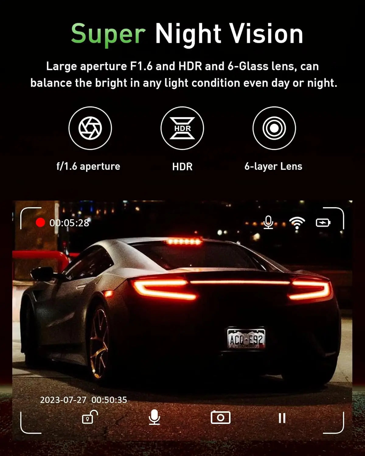 Dashcam 4K Vorne Hinten mit GPS und Parküberwachung — ConnectDrive D4