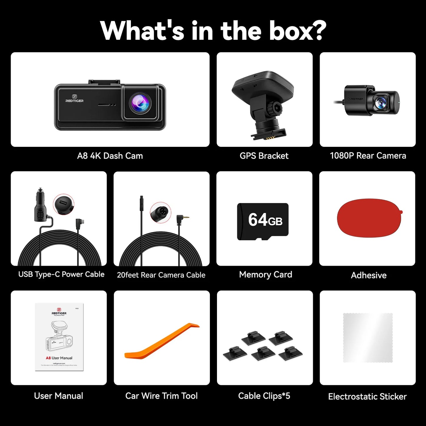 Dashcam 4K mit 5,8 GHz WiFi und Touchscreen GPS — ConnectDrive D4 Swift