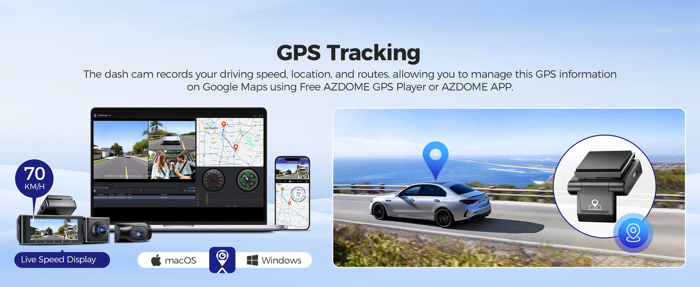 Dashcam 4K + 2K Dual mit GPS und bis zu 256 GB Speicher — ConnectDrive M550