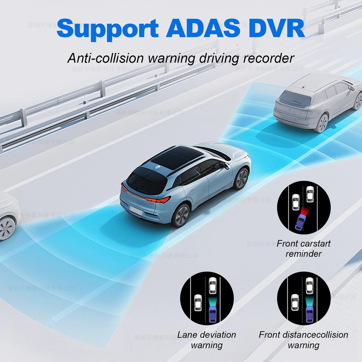 Dashcam 4K + 2K mit ADAS und GPS — ConnectDrive D4 Pro