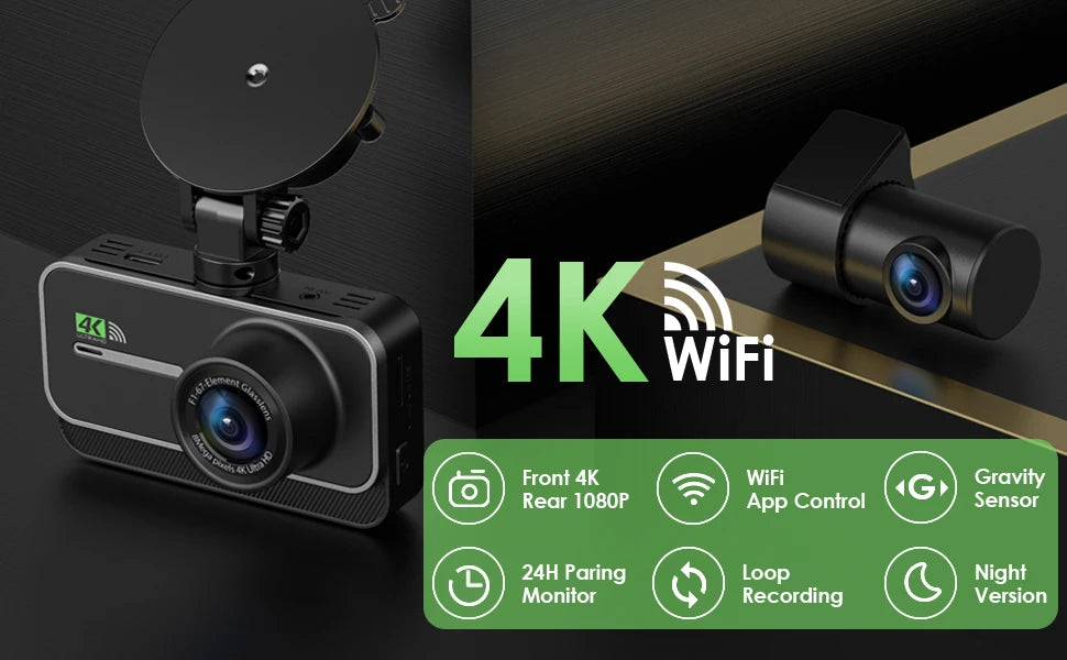 Dashcam 4K Vorne Hinten mit GPS und Parküberwachung — ConnectDrive D4