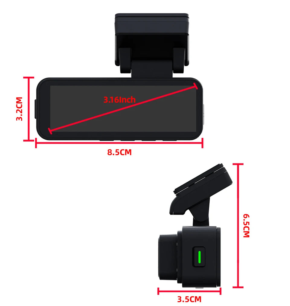 Dashcam 4K UHD + 2,5K Rückkamera mit GPS und WiFi — ConnectDrive D4 Drive