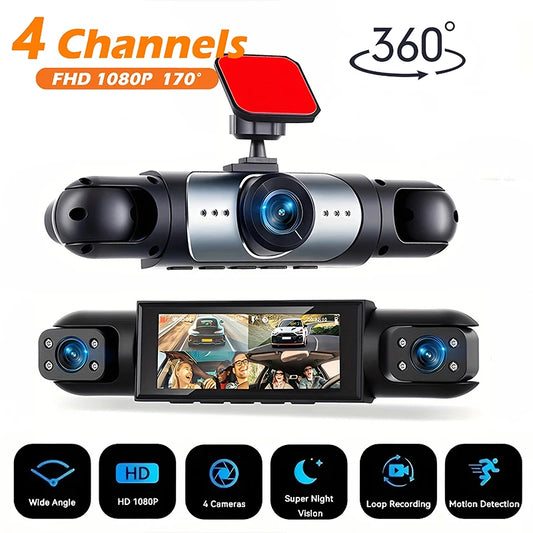 ConnectDrive 360°-Dashcam — 3- oder 4-Kanal-Aufnahme mit Nachtsicht