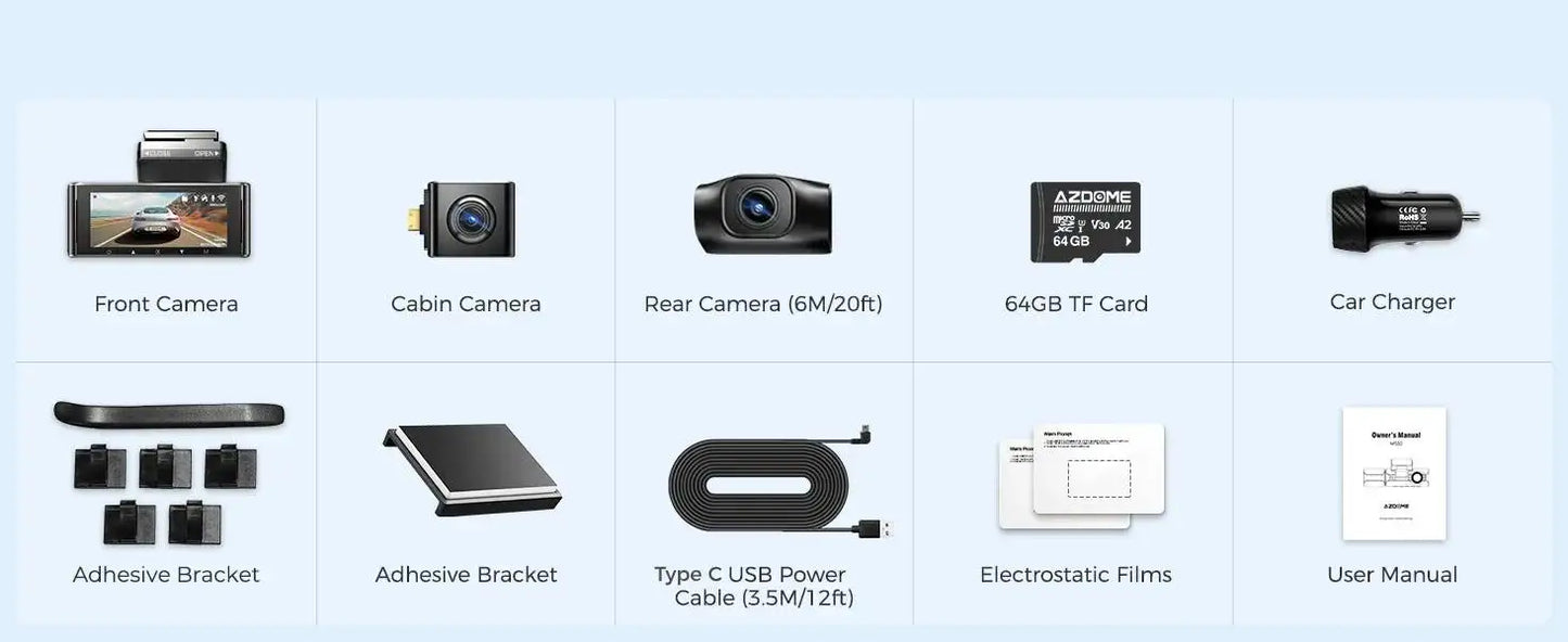 Dashcam 4K + 2K Dual mit GPS und bis zu 256 GB Speicher — ConnectDrive M550