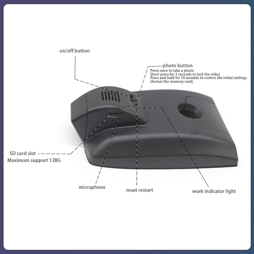 ConnectDrive Einbau-Dashcam Audi A3/A4/A5/Q5 — 4K, 2K, 1K, Dual Plug & Play