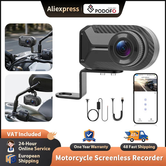 ConnectDrive Motorrad Mini Dashcam 1080P — bildschirmlos, IP66, DE-Lager