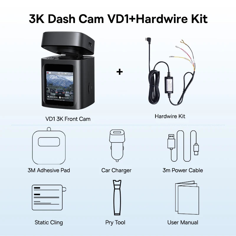 Dashcam 3K mit Superkondensator und GPS Galileo — ConnectDrive D4 Premium