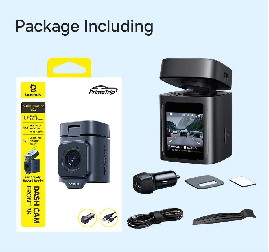 Dashcam 3K mit Superkondensator und GPS Galileo — ConnectDrive D4 Premium