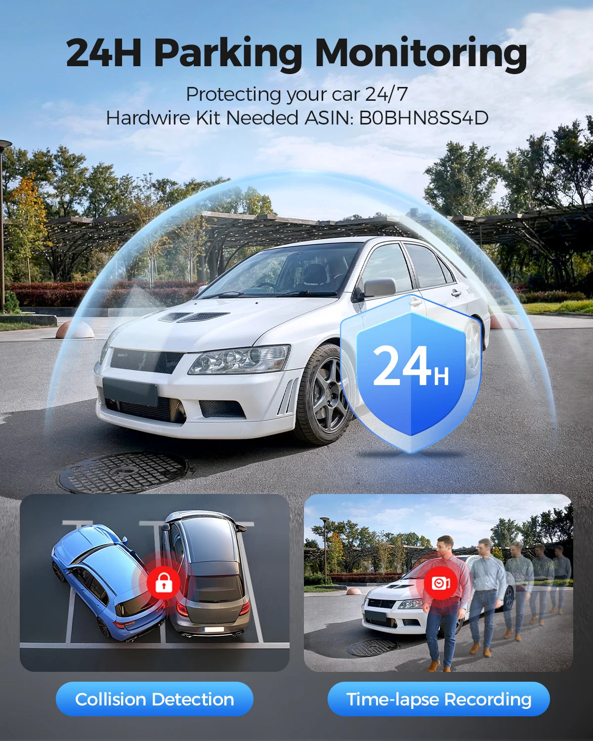 Dashcam 4K WiFi GPS ohne Bildschirm — ConnectDrive D4 Compact