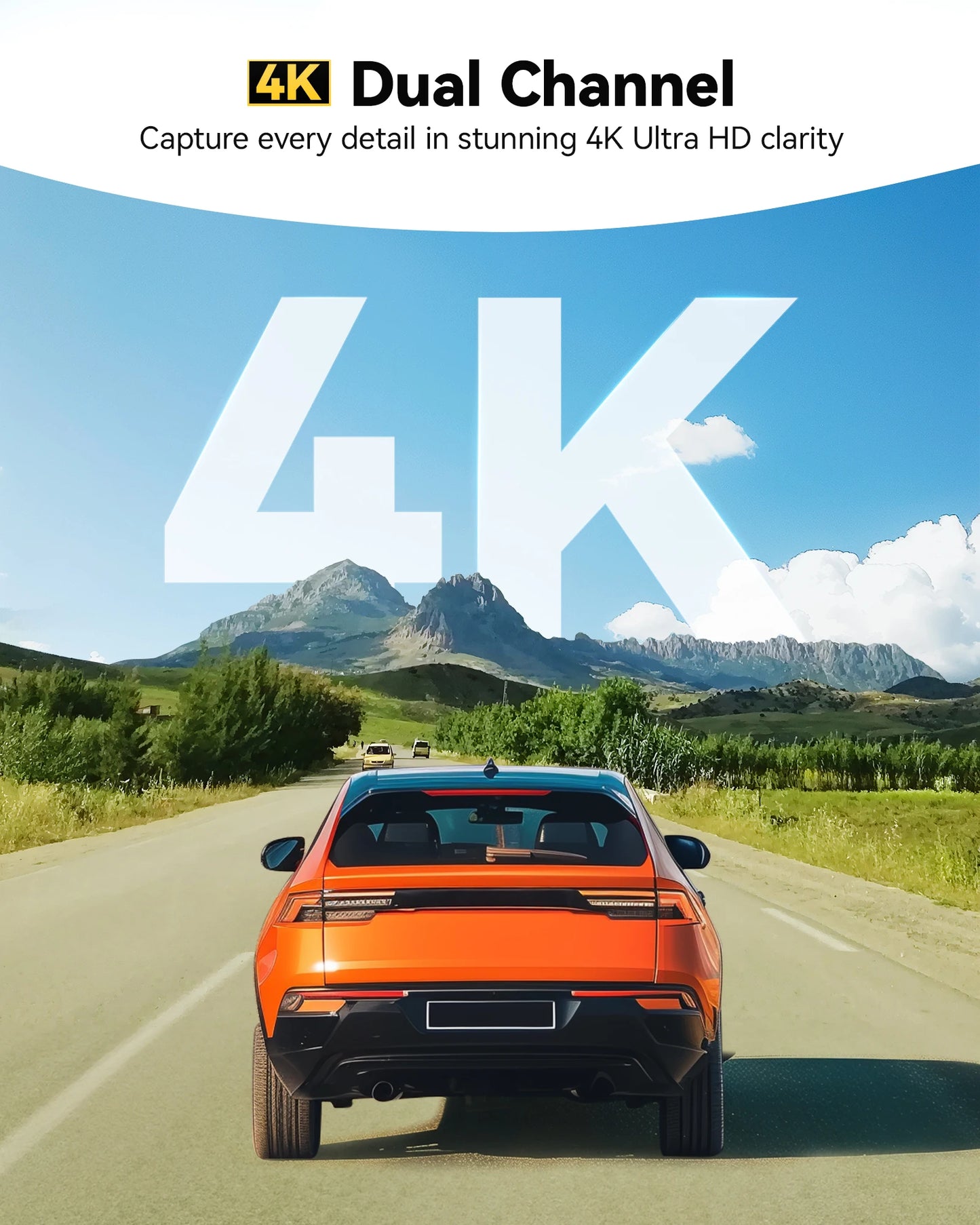 ConnectDrive Spiegel Dashcam 4K mit ADAS und BSD — 12 Zoll, 5,8-GHz-WLAN, GPS