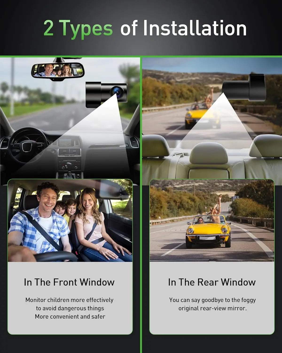 Dashcam 4K Vorne Hinten mit GPS und Parküberwachung — ConnectDrive D4