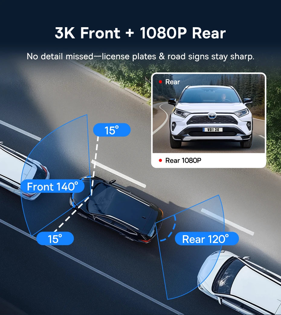 Dashcam 3K mit Superkondensator und GPS Galileo — ConnectDrive D4 Premium