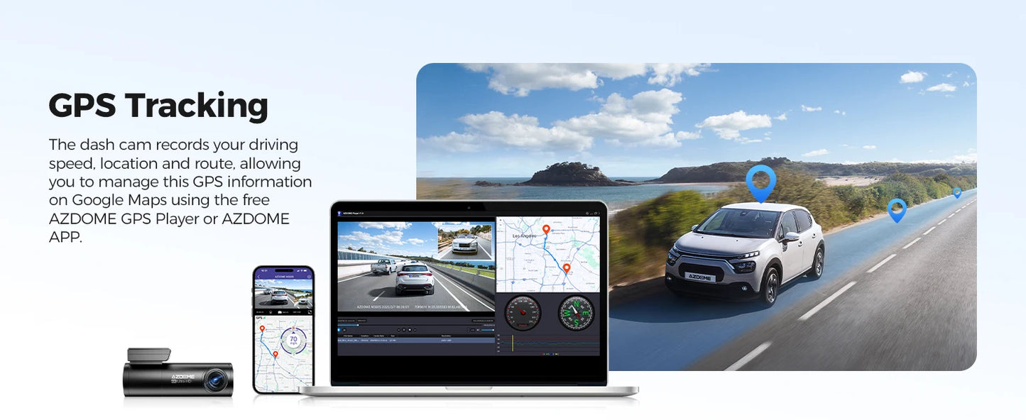 Dashcam 4K WiFi GPS ohne Bildschirm — ConnectDrive D4 Compact
