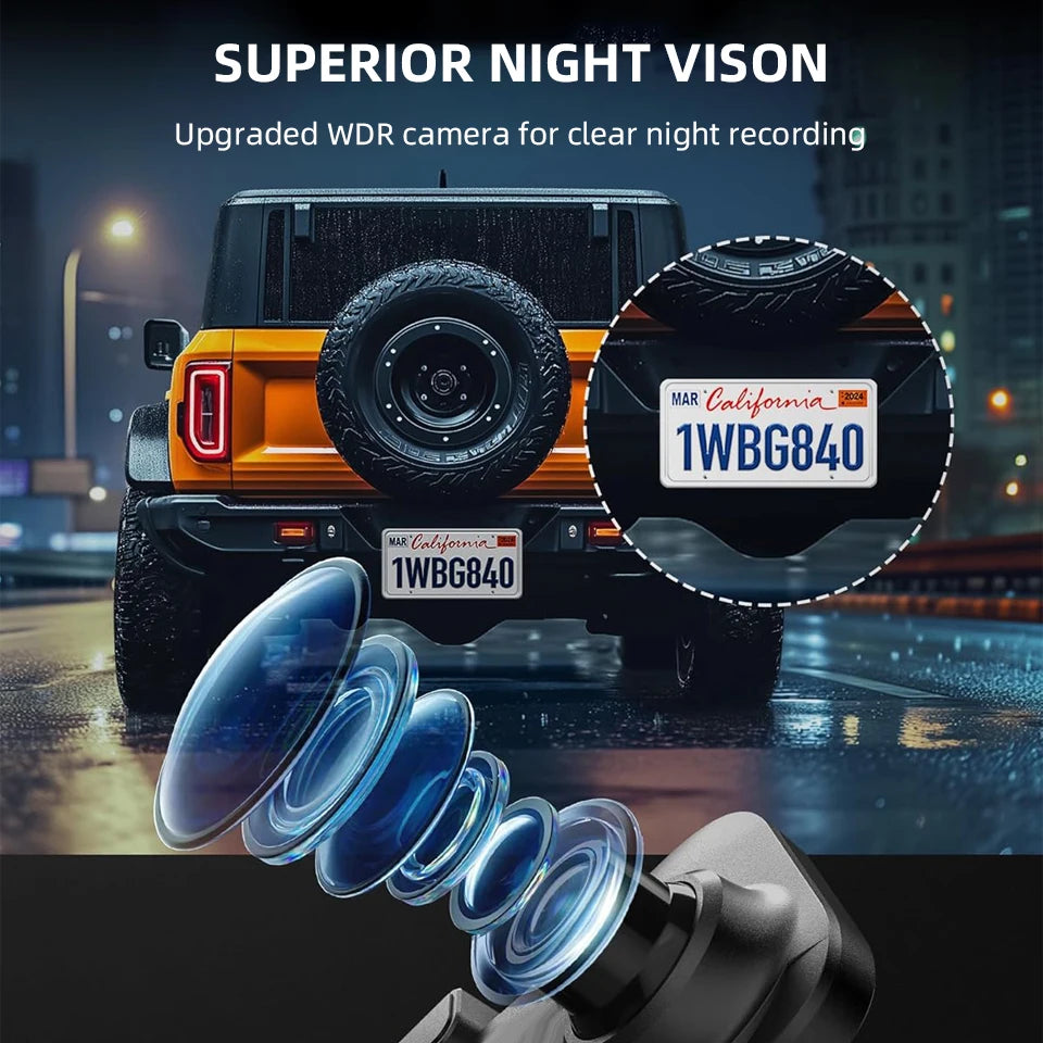 ConnectDrive Spiegel Dashcam 4K GPS — 12 Zoll, Dual-Kamera 6 m oder 10 m