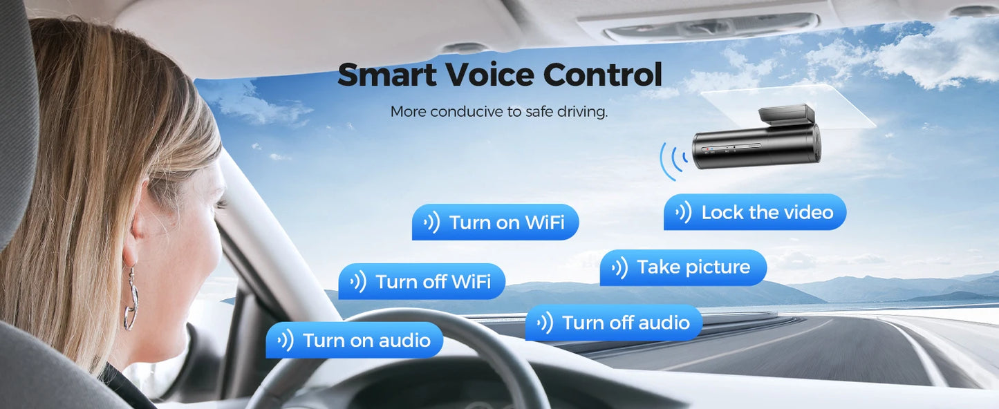 Dashcam 4K WiFi GPS ohne Bildschirm — ConnectDrive D4 Compact