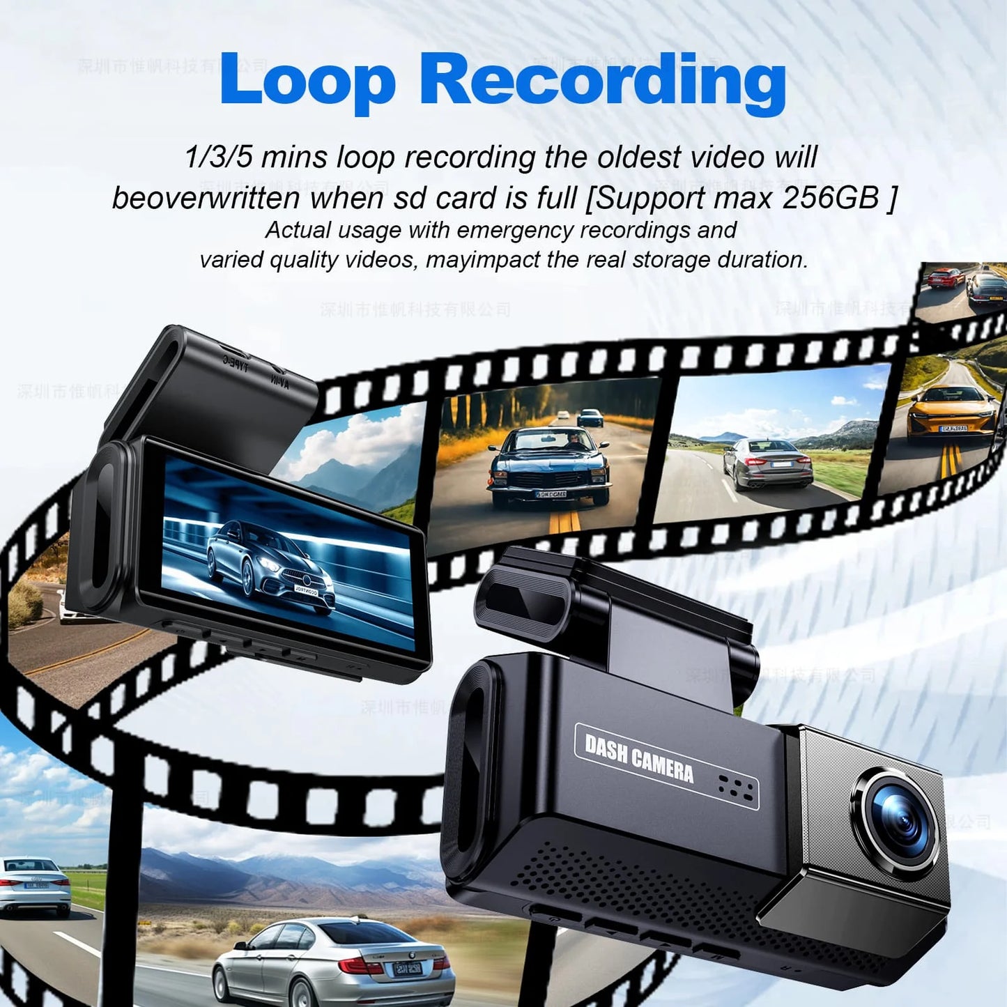 Dashcam 4K + 2K mit ADAS und GPS — ConnectDrive D4 Pro
