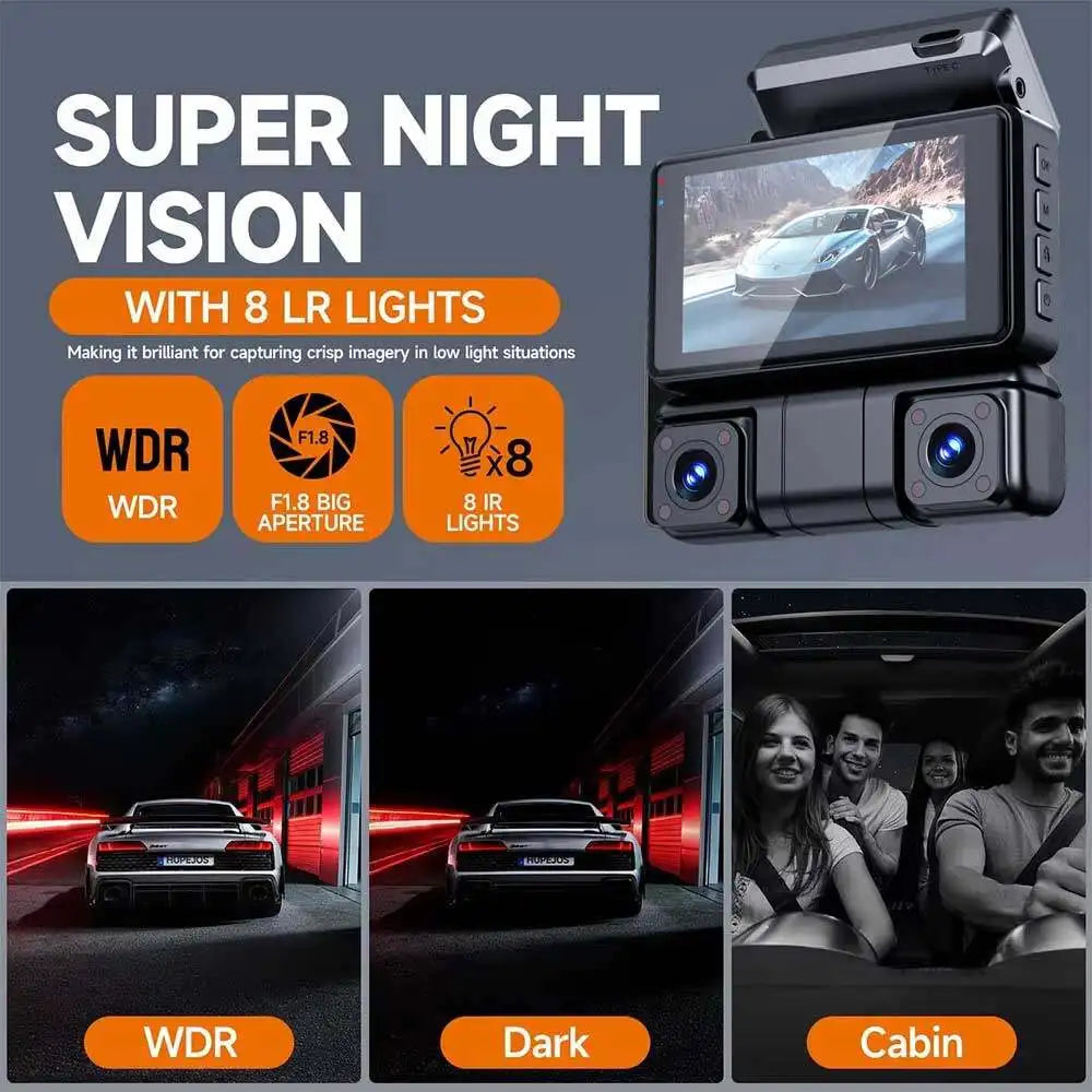 ConnectDrive 360°-Dashcam 4K 4-Kanal mit GPS — Front, Heck, Links und Rechts
