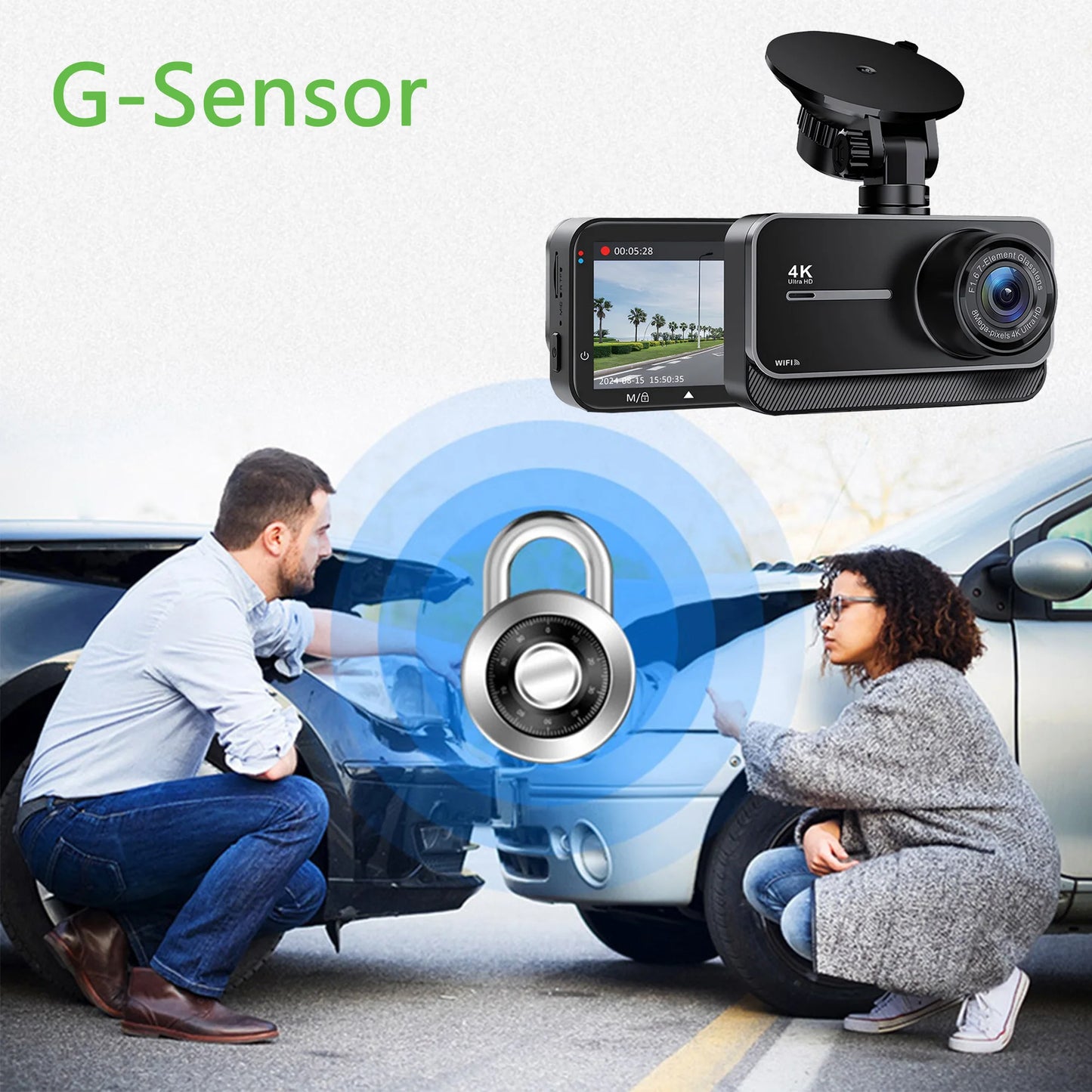 Dashcam 4K Vorne Hinten mit GPS und Parküberwachung — ConnectDrive D4