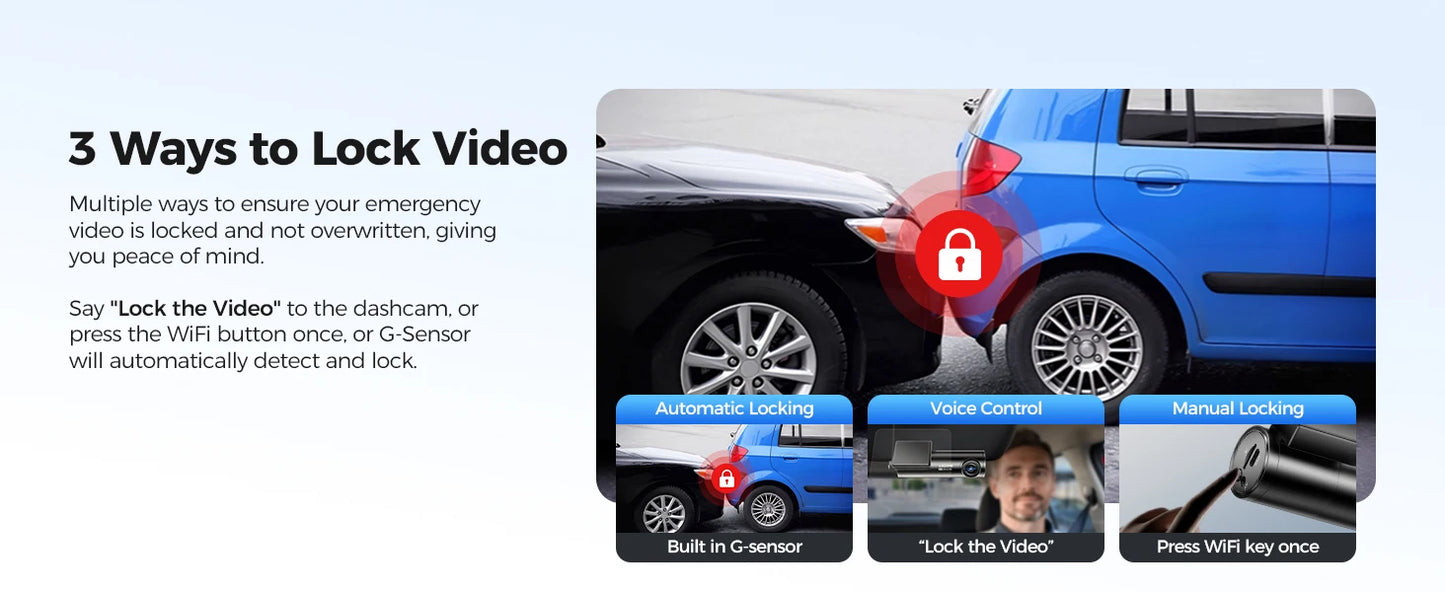 Dashcam 4K WiFi GPS ohne Bildschirm — ConnectDrive D4 Compact