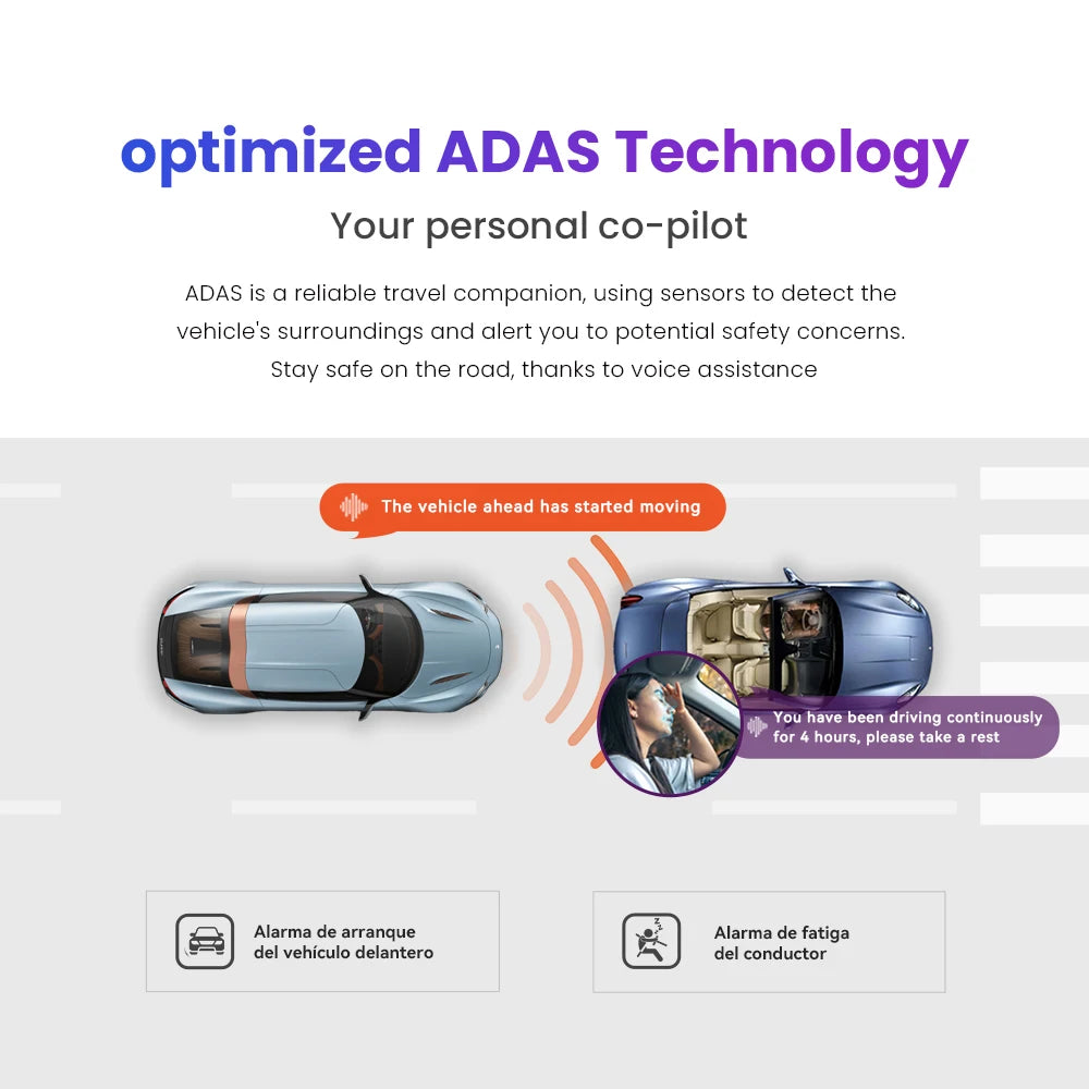 Dashcam 4K mit ADAS-Spurhalteassistent GPS und EU-Versand — ConnectDrive D4 Pro