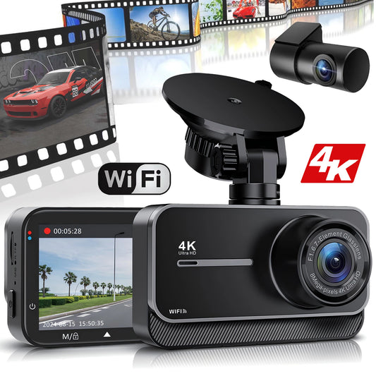 Dashcam 4K Vorne Hinten mit GPS und Parküberwachung — ConnectDrive D4