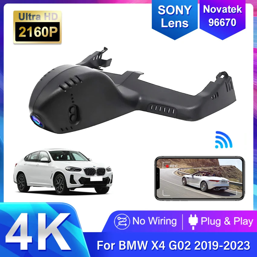 ConnectDrive Einbau-Dashcam BMW X4/X5/G-Serie — 4K, 2K, 1K, Dual Plug & Play