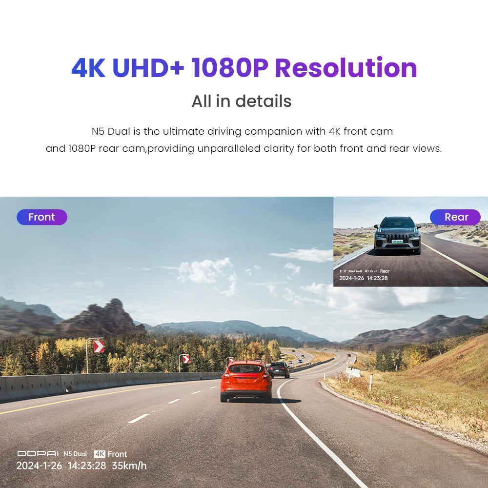 Dashcam 4K mit ADAS-Spurhalteassistent GPS und EU-Versand — ConnectDrive D4 Pro