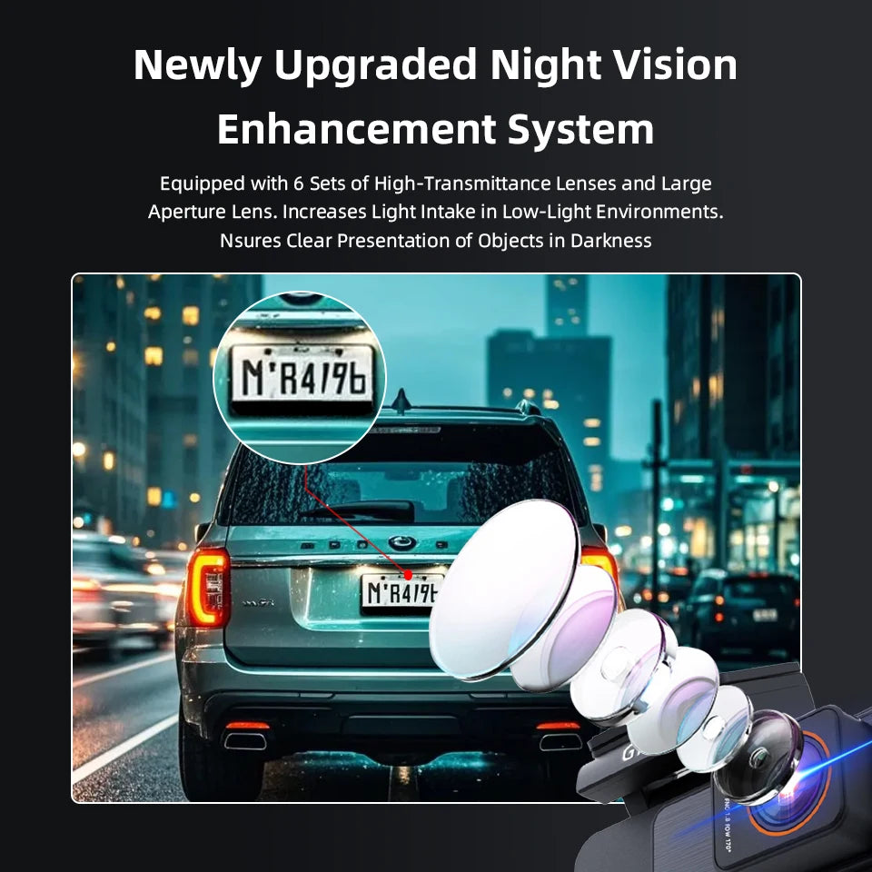 Dashcam 4K UHD + 2,5K Rückkamera mit GPS und WiFi — ConnectDrive D4 Drive