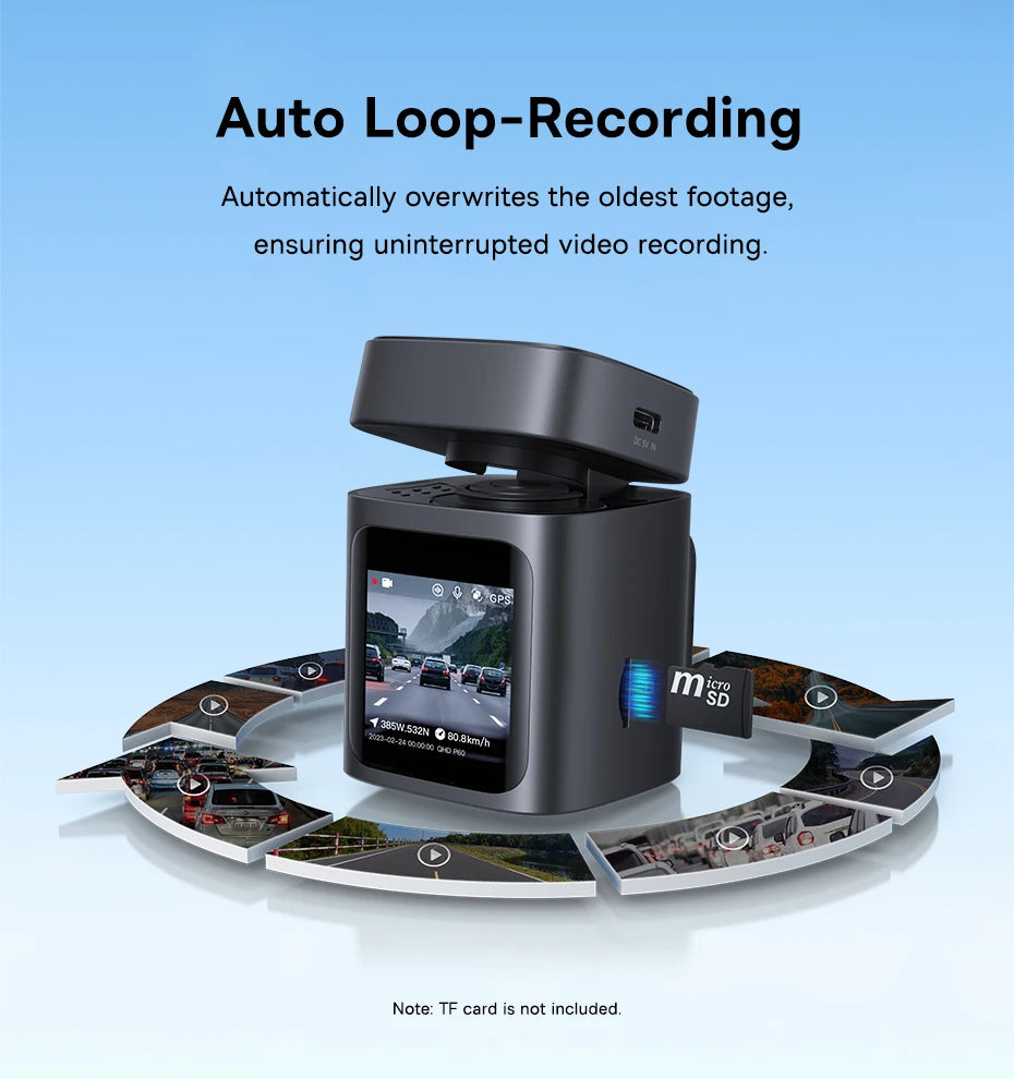 Dashcam 3K mit Superkondensator und GPS Galileo — ConnectDrive D4 Premium