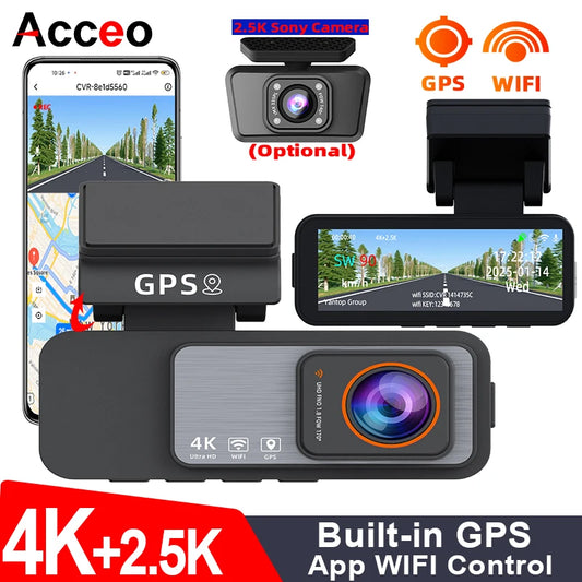 Dashcam 4K UHD + 2,5K Rückkamera mit GPS und WiFi — ConnectDrive D4 Drive