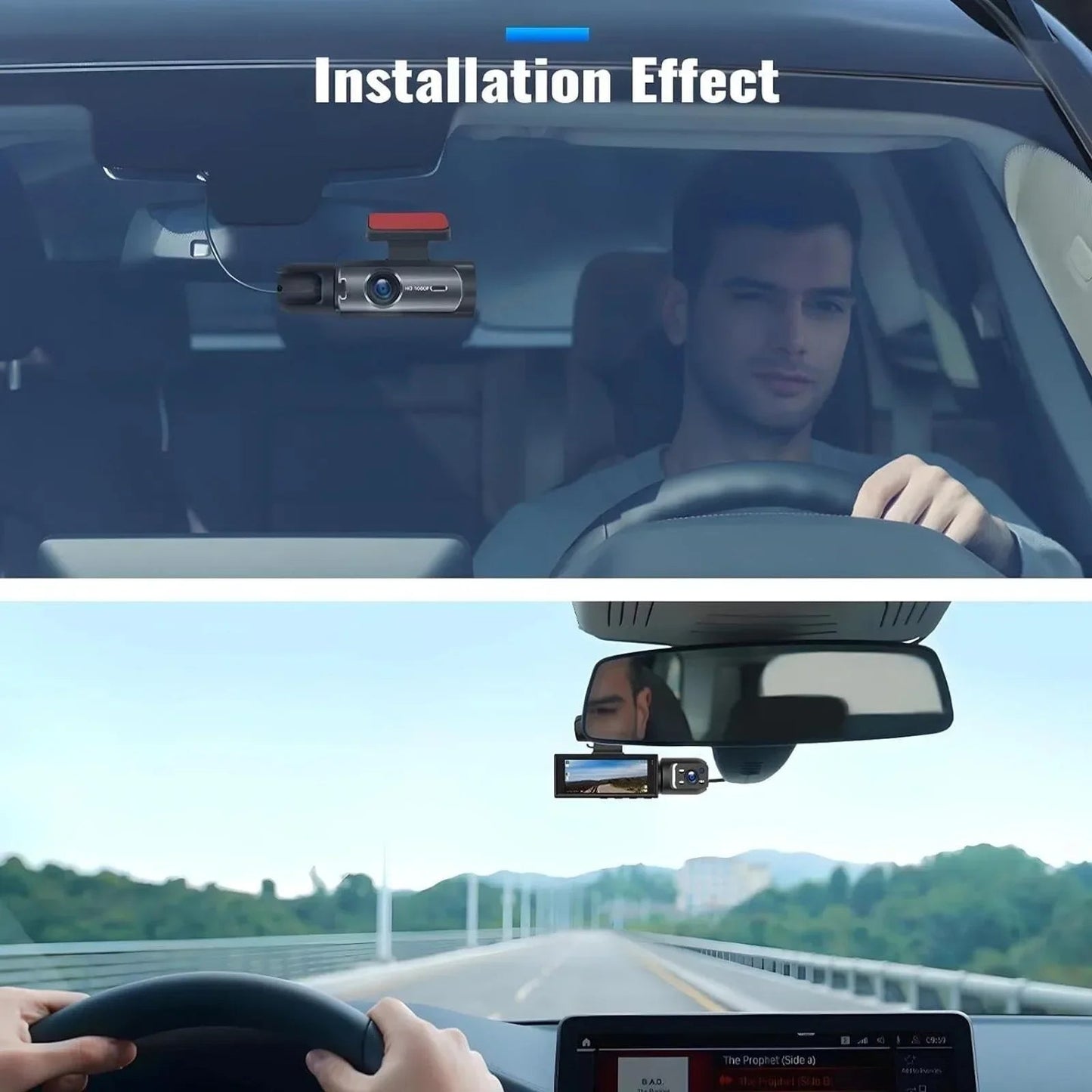Dashcam Vorne Hinten 1080P — ConnectDrive D2 mit IR-Nachtsicht