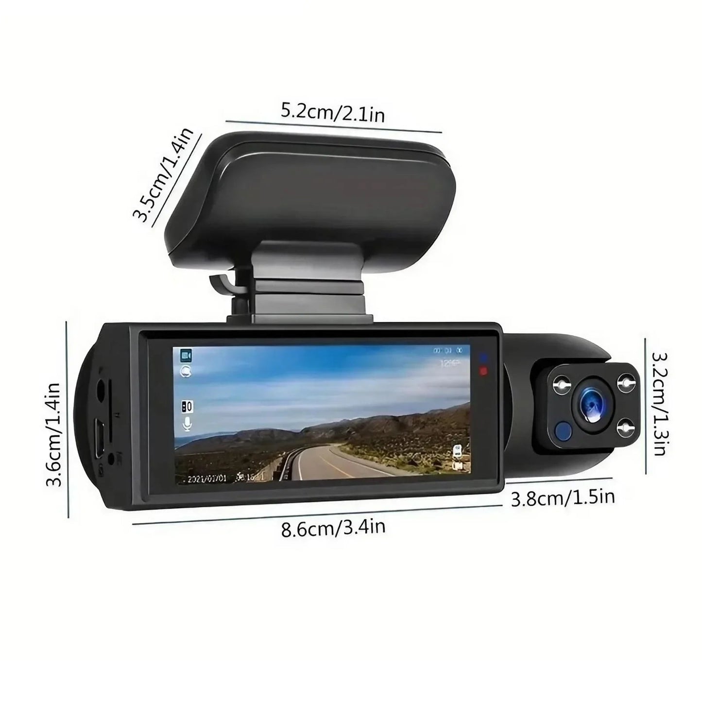 Dashcam Vorne Hinten 1080P — ConnectDrive D2 mit IR-Nachtsicht